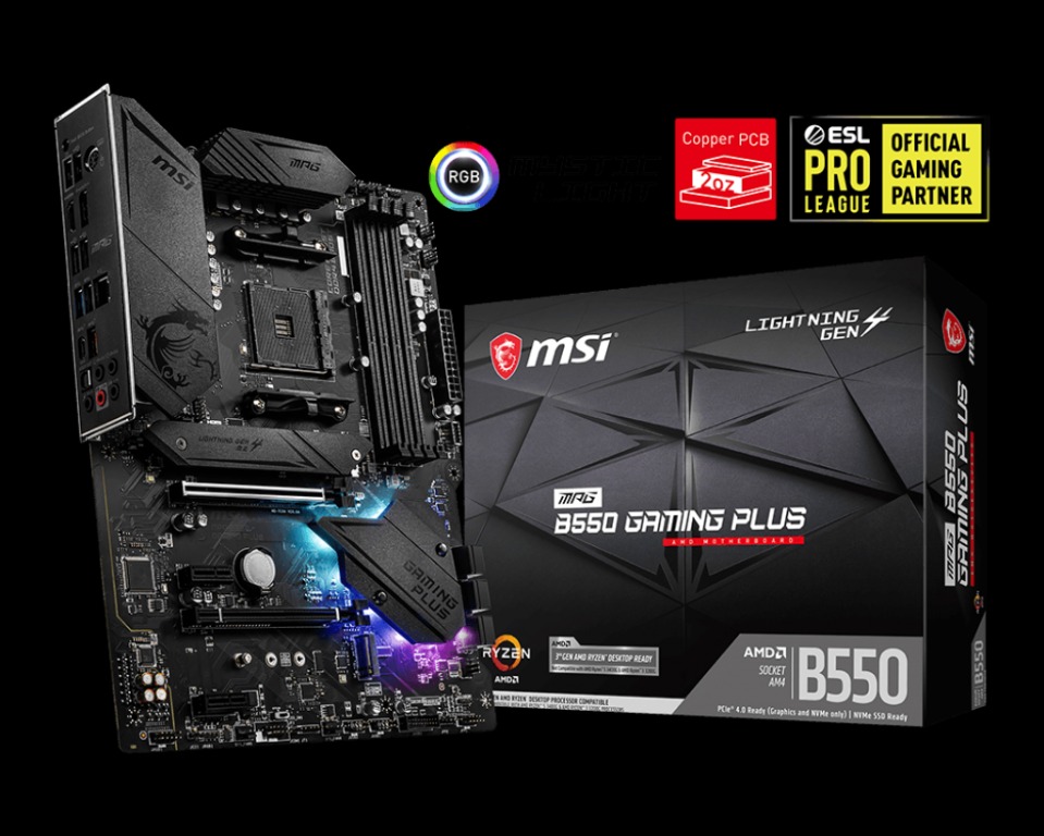 微星MSI MPG B550 GAMING PLUS 主機板免運, 電腦及科技產品, 電腦周邊