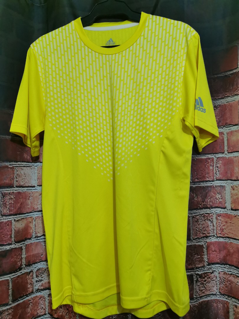 5 ☆ very popular New with Flaw Adidas Climacool Vivid Yellow Polo ...