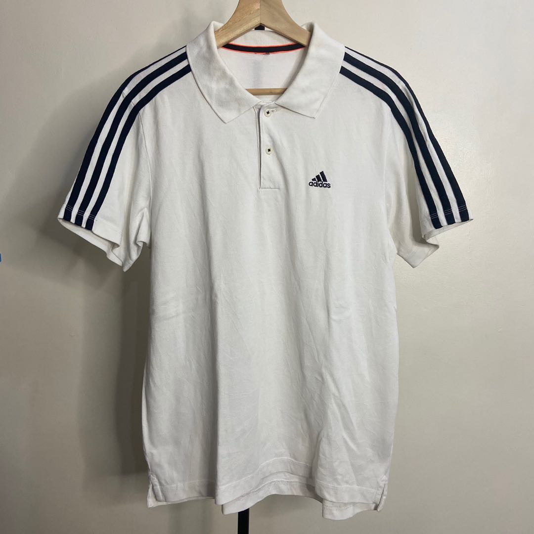adidas white polo shirt