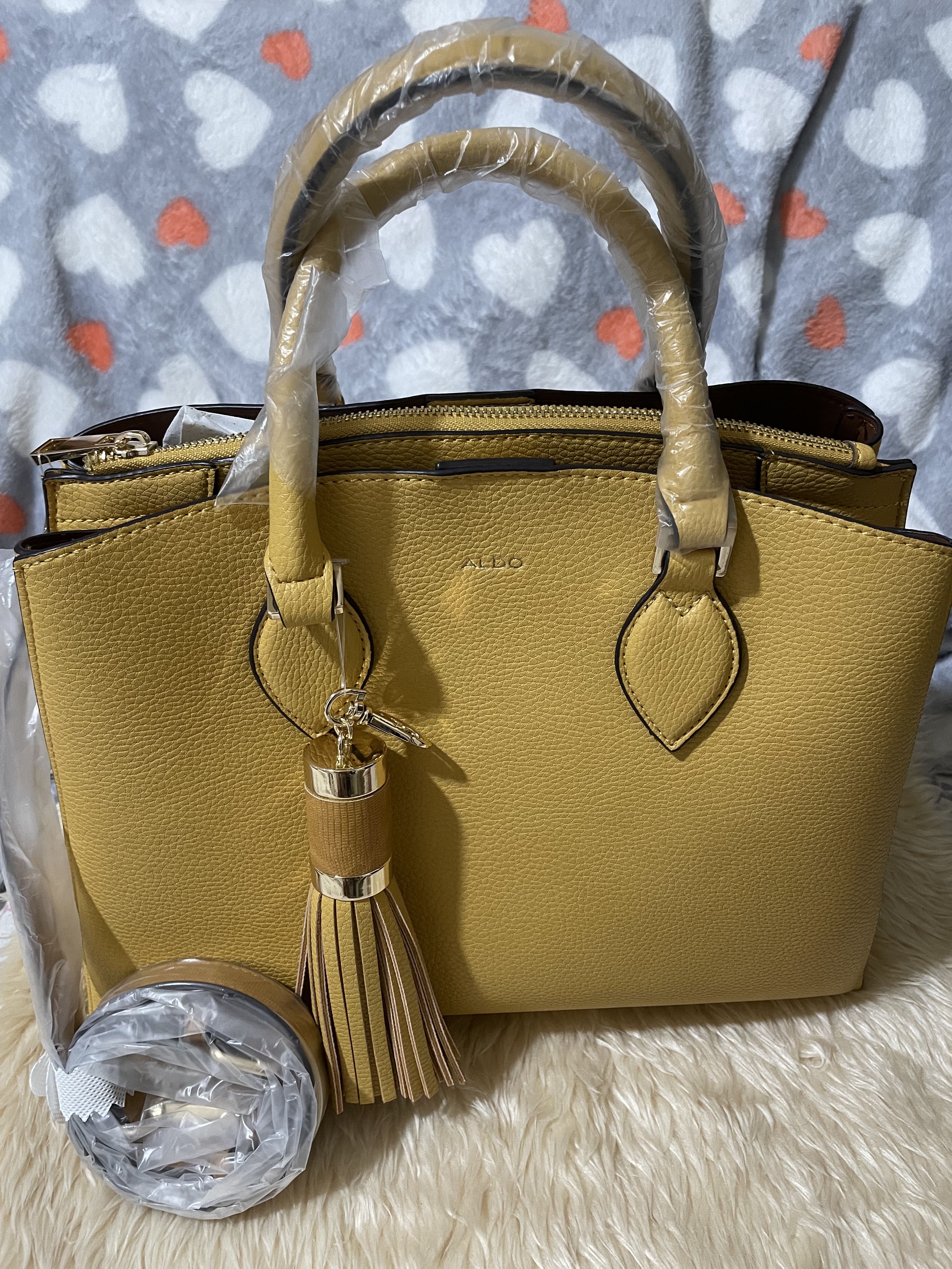 Aldo mustard yellow bag deals