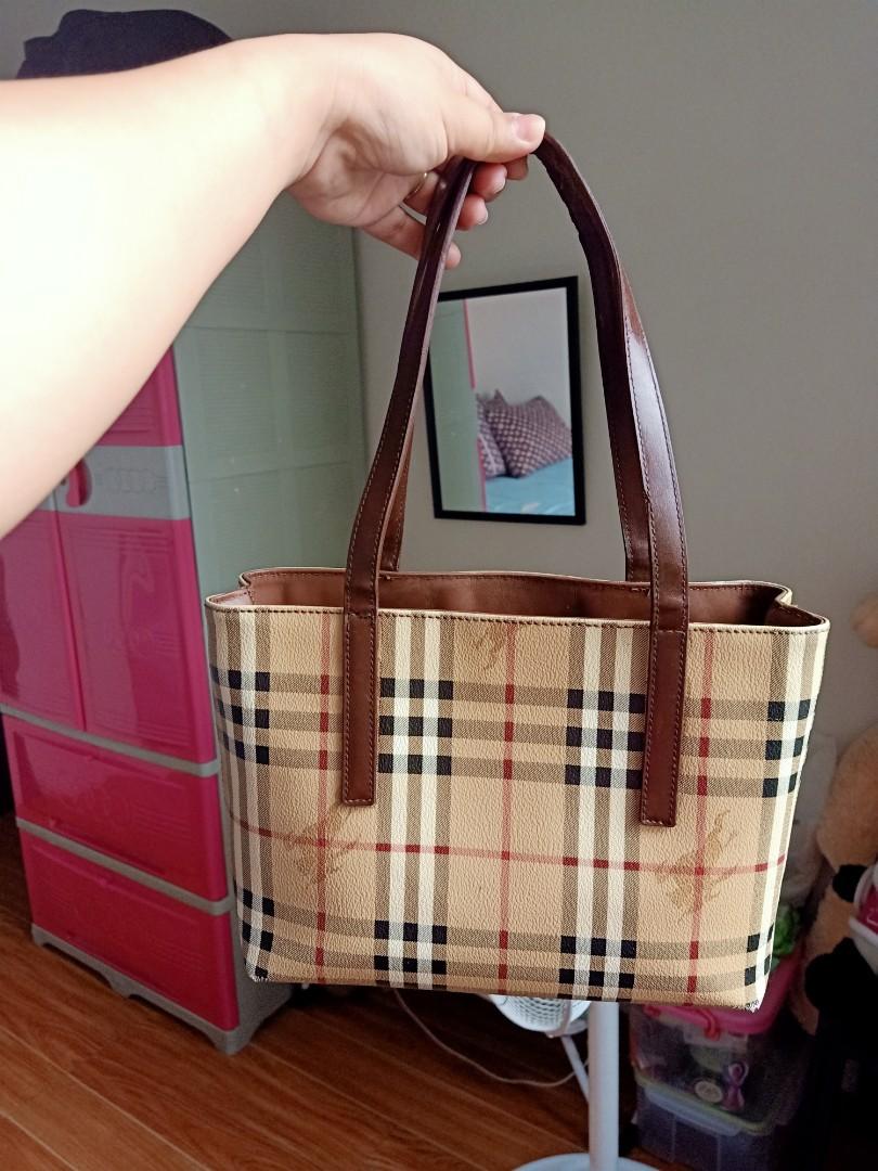 authentic burberry tote bag