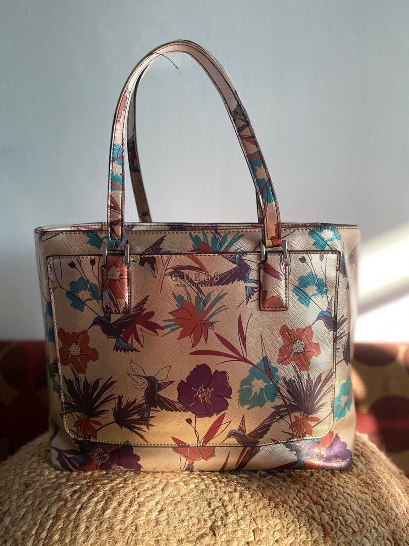 Guess floral print new arrivals bag