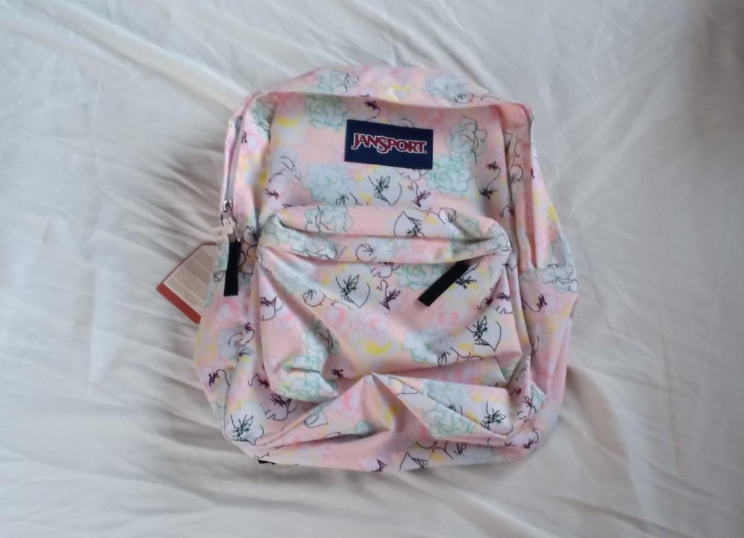 Jansport pink discount floral backpack