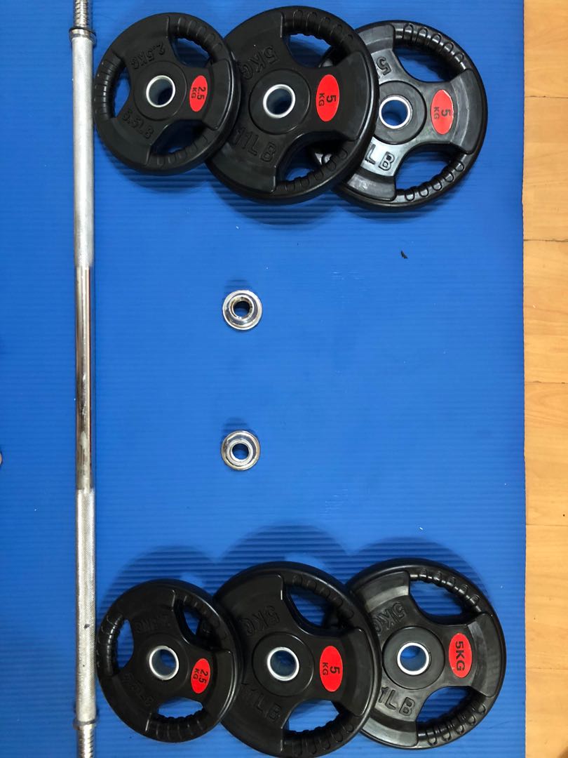 Barbell set 31kg/41kg, Sports Equipment, Exercise & Fitness, Weights