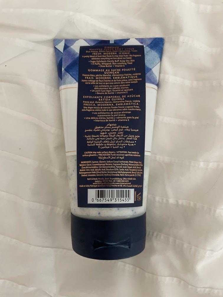 BN Bath and Body Works Gingham Body Scrub, Beauty & Personal Care, Bath & Body, Bath on Carousell