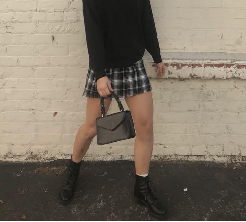 Black and top white brandy skirt