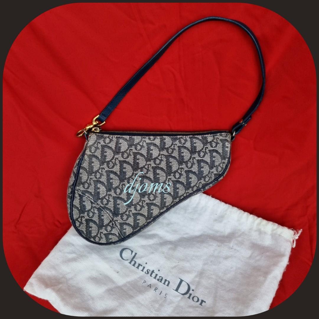 Dior Diorissimo Mini Trotter Saddle Pochette Bag, Luxury, Bags & Wallets on  Carousell