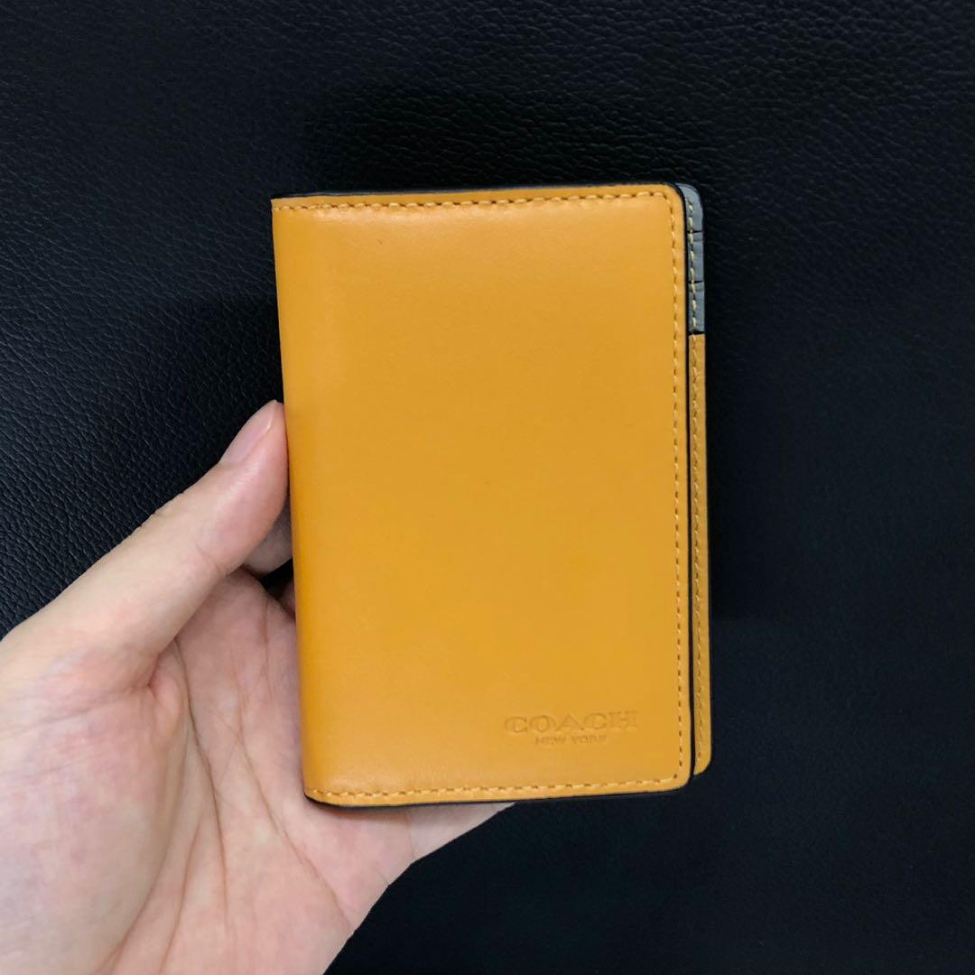 coach mustard wallet