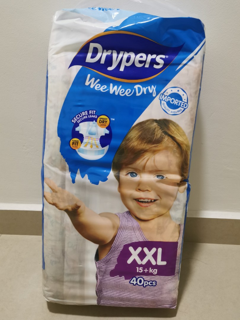 Drypers weeweedry tape XXL 40 pcs., Babies & Kids, Bathing & Changing
