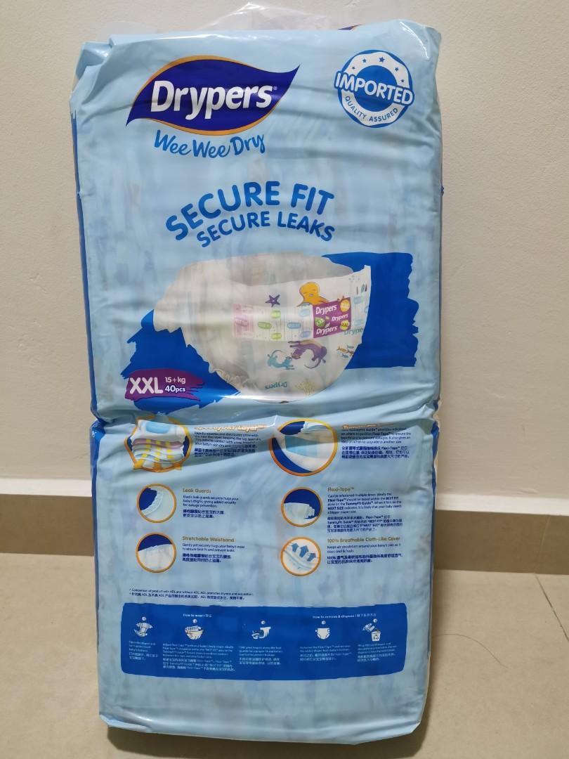 Drypers weeweedry tape XXL 40 pcs., Babies & Kids, Bathing & Changing