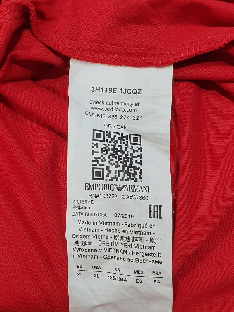 Emporio Armani Emoji T-shirt size XL, Men's Fashion, Tops & Sets, Tshirts &  Polo Shirts on Carousell