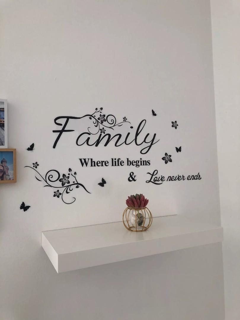 Family Wall Sticker Wall Decor Photo Tiles Frames Portraits Decal Diy Wal,  Furniture & Home Living, Home Decor, Wall Decor On Carousell