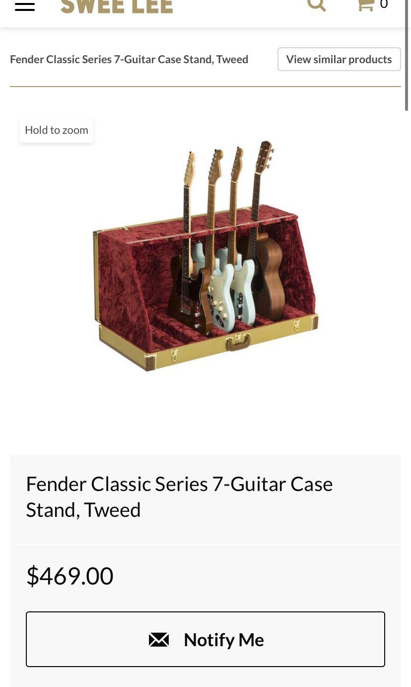 Fender Classic 7 Guitar Case Stand Rack, Hobbies & Toys, Music & Media, Music Accessories on