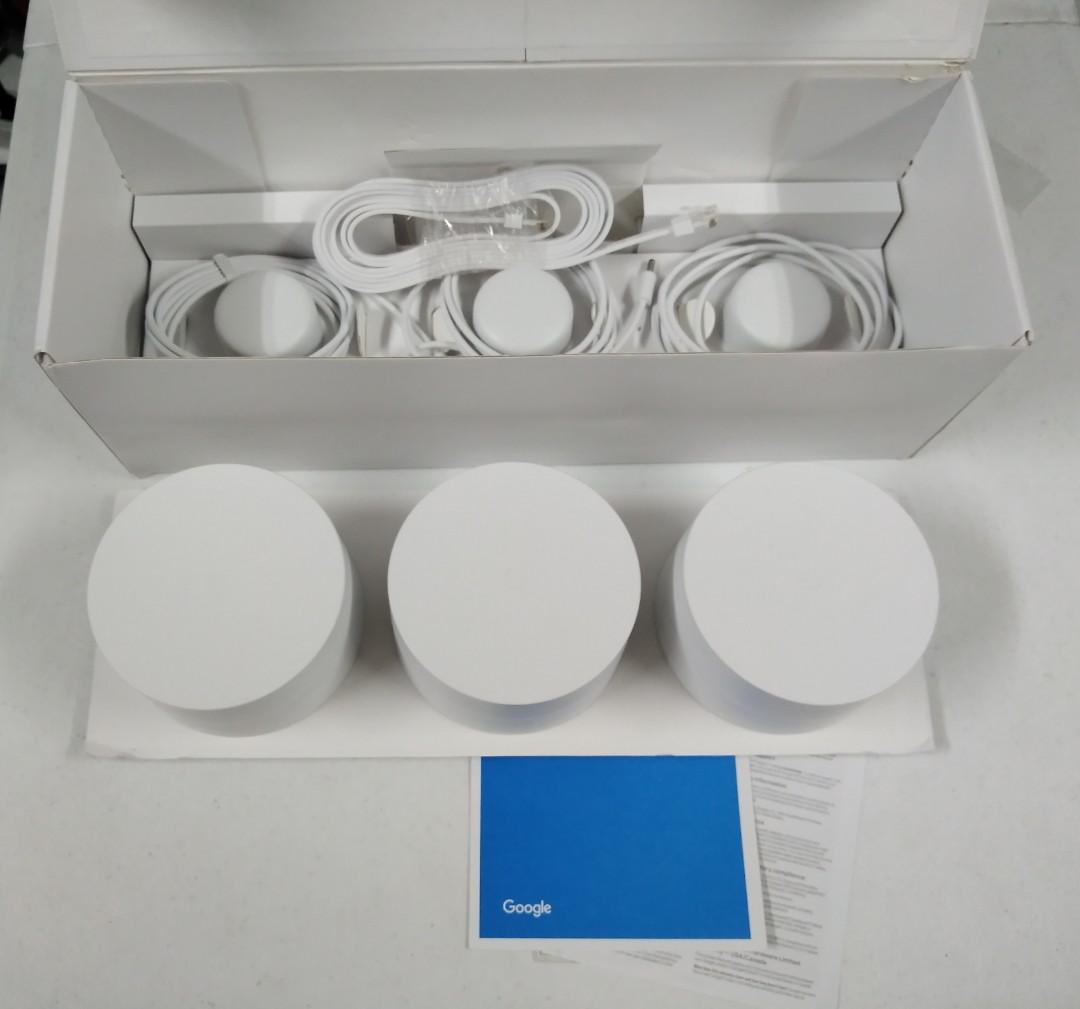 Google Wifi Mesh Network System Router AC1200 Point 3-pack (GA02434-US) (Category: Networking) located in Pasay City. Submitted by jen.pen (Listing ID 1091202397, Image 3). Description: Google Wifi Mesh Network System Router AC1200 Point 3-pack (GA02434-US) * New, Open Box.