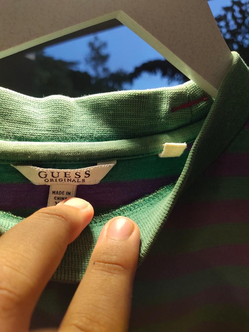 A$AP ASAP Rocky x Guess Jeans Green Purple Size Small Striped T Shirt