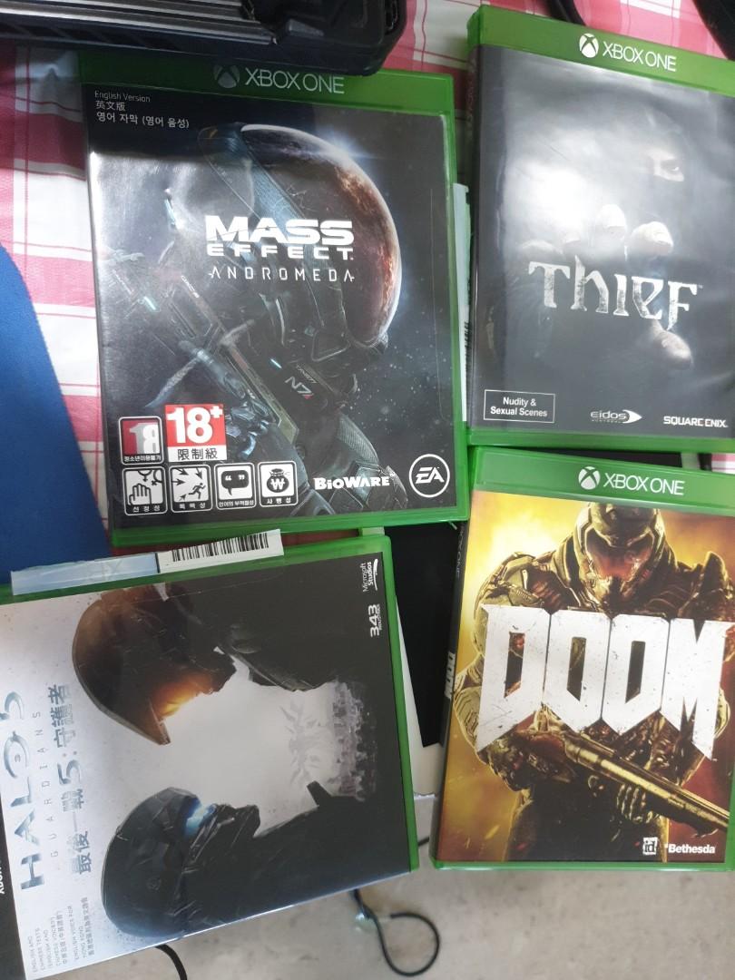 Xbox One Games Halo 5 Mass Effect Andromeda Thief Doom Video Gaming Video Games Xbox On Carousell