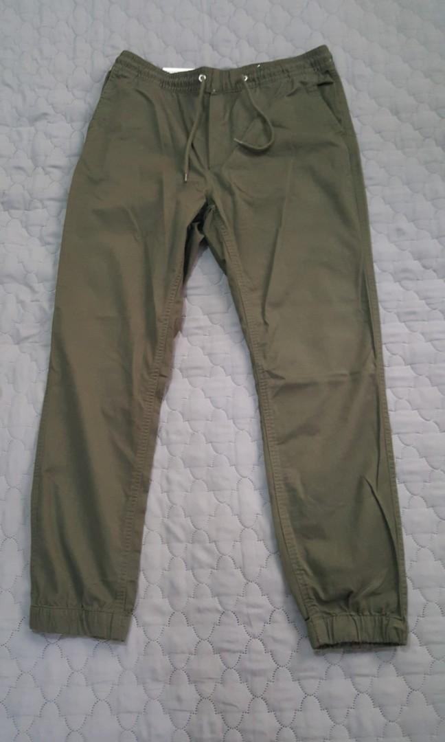 Brushed cotton sales twill joggers