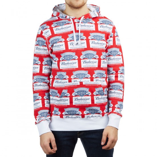 HUF X BUDWEISER LABEL PULLOVER HOODIE Women s Fashion Tops