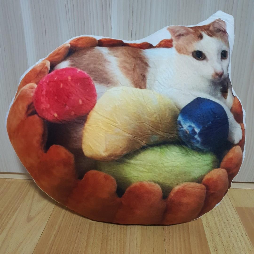IN STOCK Cat Fruit Tart Pillow