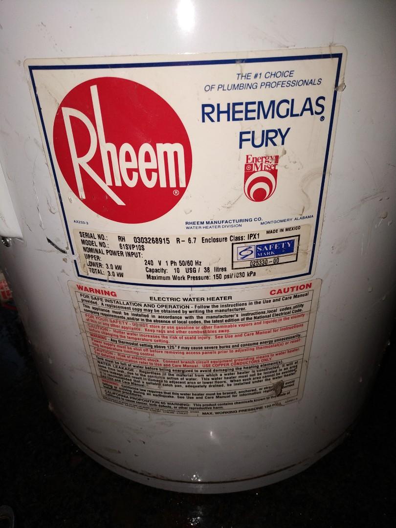 Joven storage water heater tank repair,Heating element and thermostat