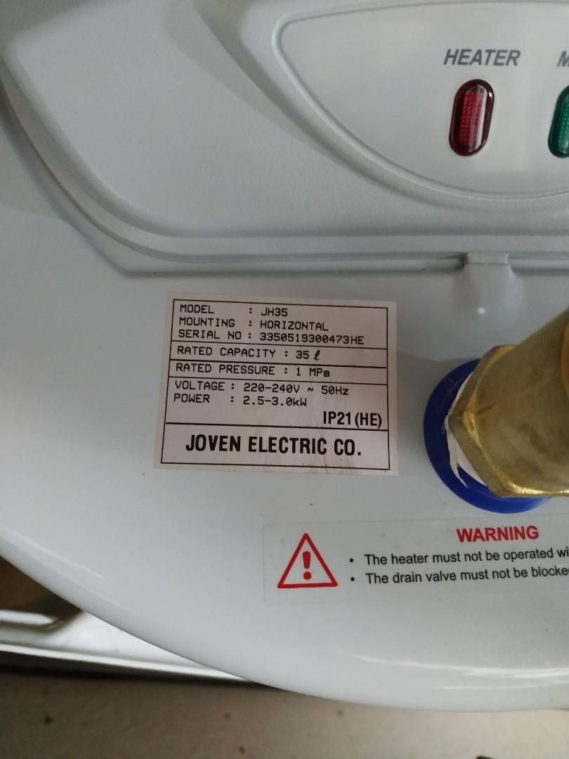 Joven storage water heater tank repair,Heating element and thermostat