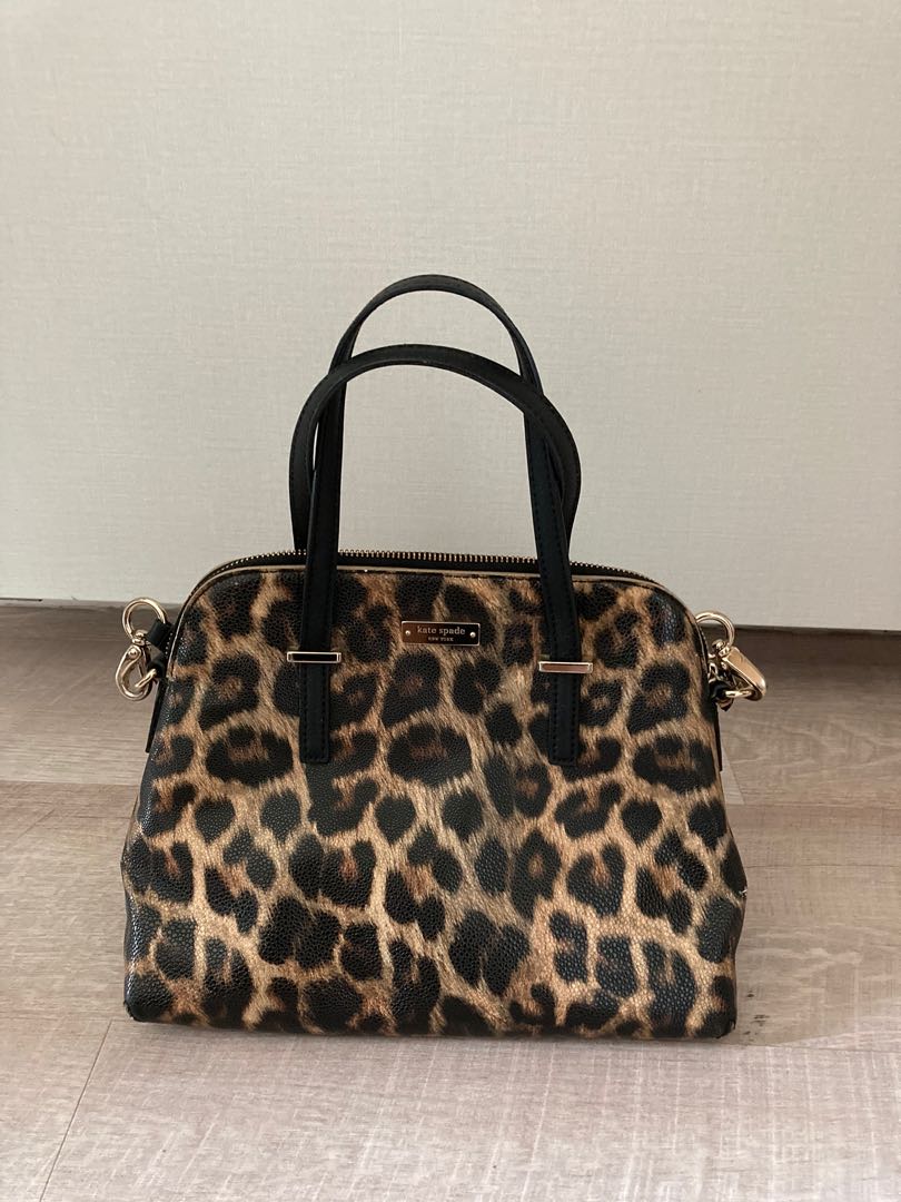 Kate spade leopard print bag, Luxury, Bags & Wallets on Carousell