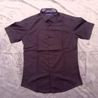 KEMEJA FRED PERRY SLIMFIT BLACK SECOND