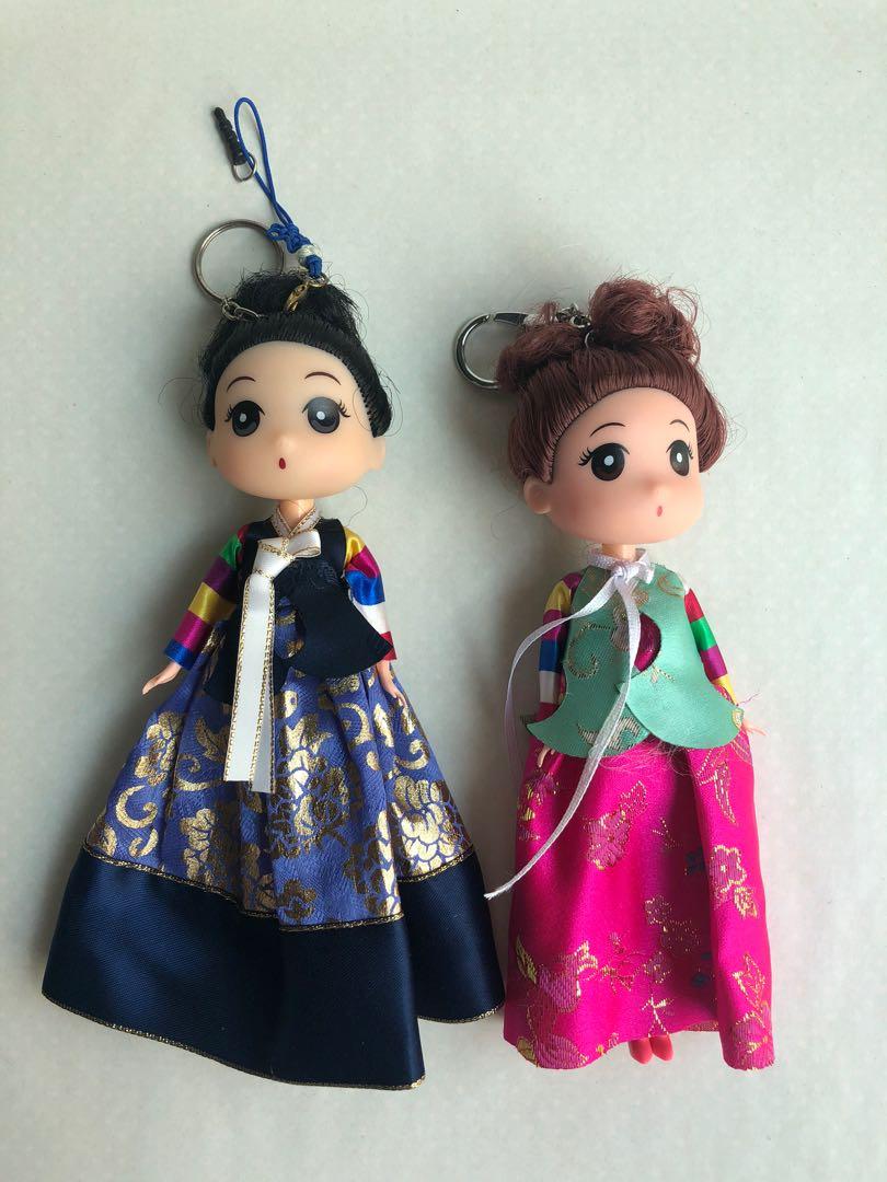 Korean dolls traditional dress doll 16 cm set of two Hobbies Toys Toys Games on Carousell