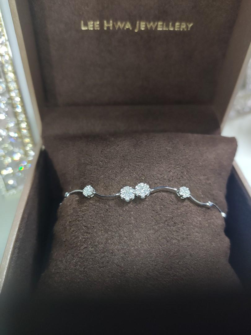 Lee Hwa Jewellery White Gold Diamond Bracelet, Women's Fashion, Jewelry