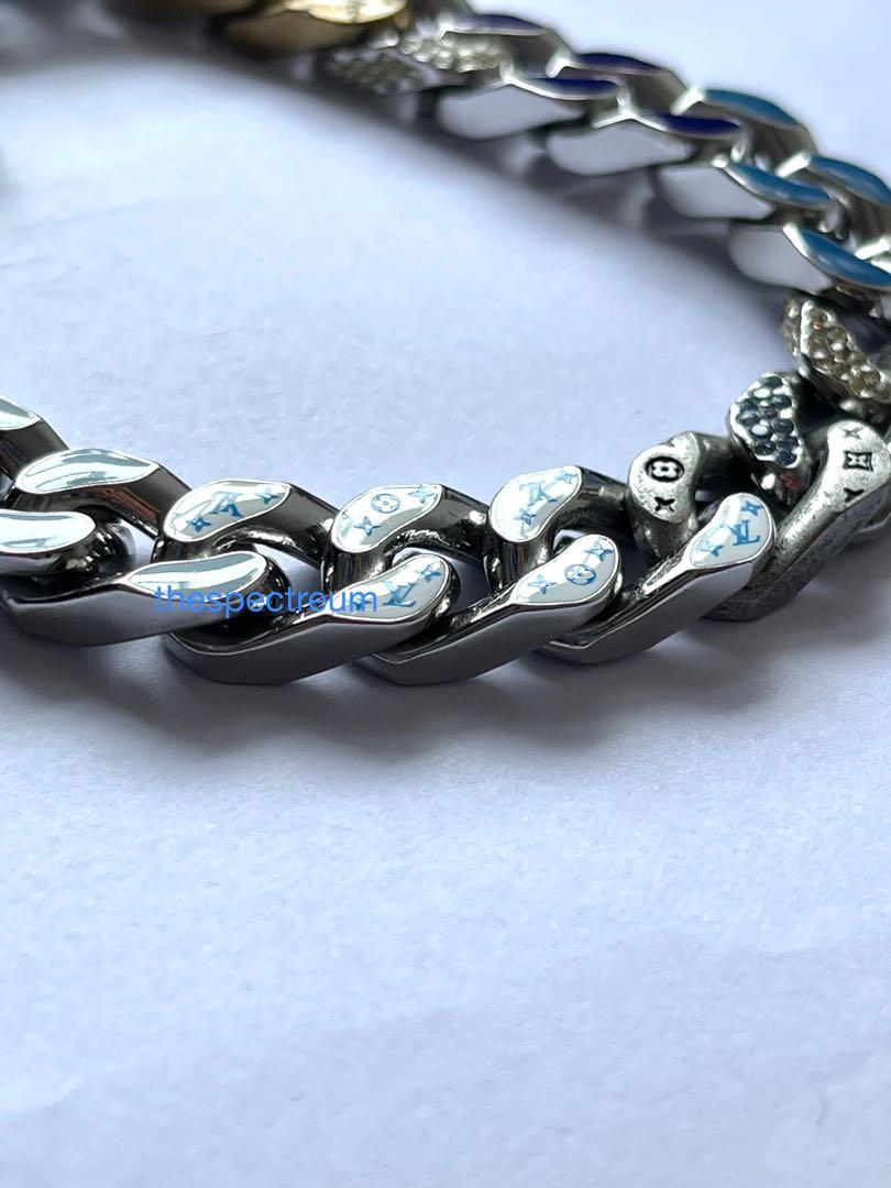 Louis Vuitton Chain Link Patches Bracelet Blue Multicolor in Metal with  Silver-tone - US