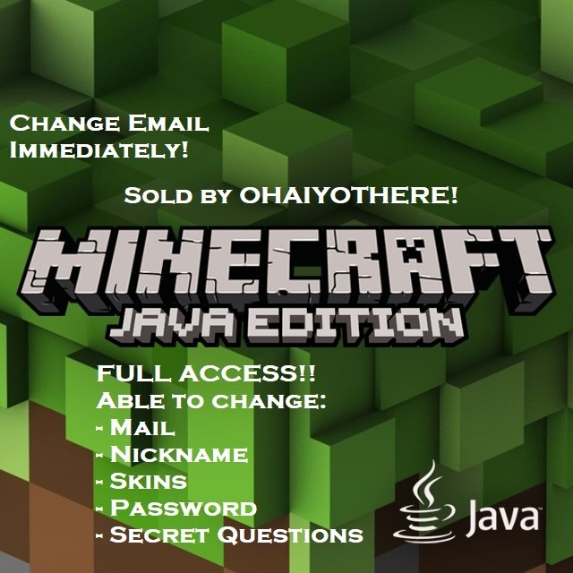 Minecraft JAVA/PC FULL ACCESS, Video Gaming, Gaming Accessories, Game ...