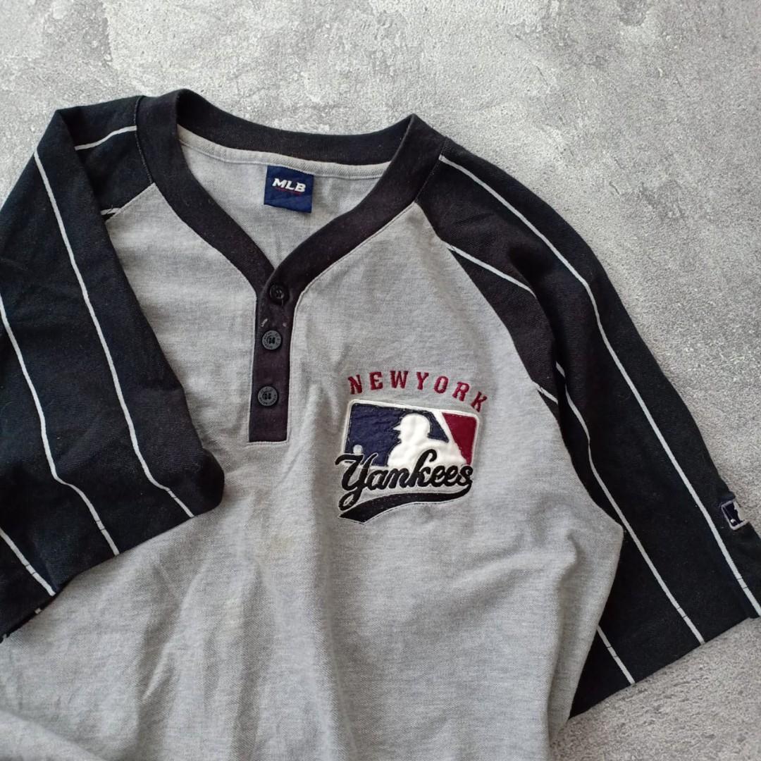 ADIDAS X MLB YANKEES JERSEY, Fesyen Pria, Pakaian , Atasan di Carousell