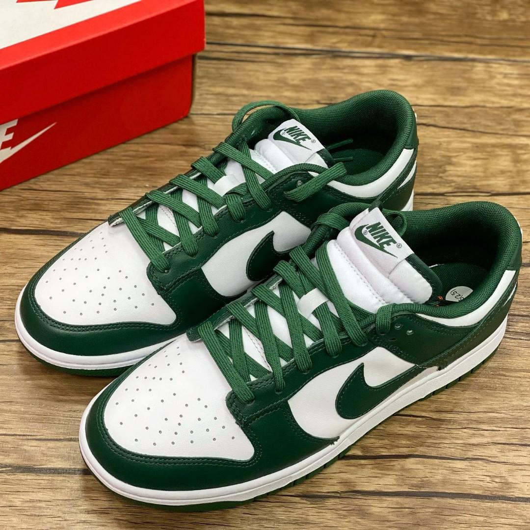 Nike dunk low "Team Green", 男裝, 鞋, 波鞋- Carousell
