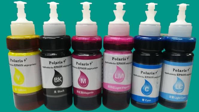 Polaris epson dye ink 100ml for epson continuous printer (Category: Printers, Scanners & Copiers) located in Manila. Submitted by laived (Listing ID 1085120377, Image 1). Description: available colors black cyan magenta yellow light cyan light magenta.