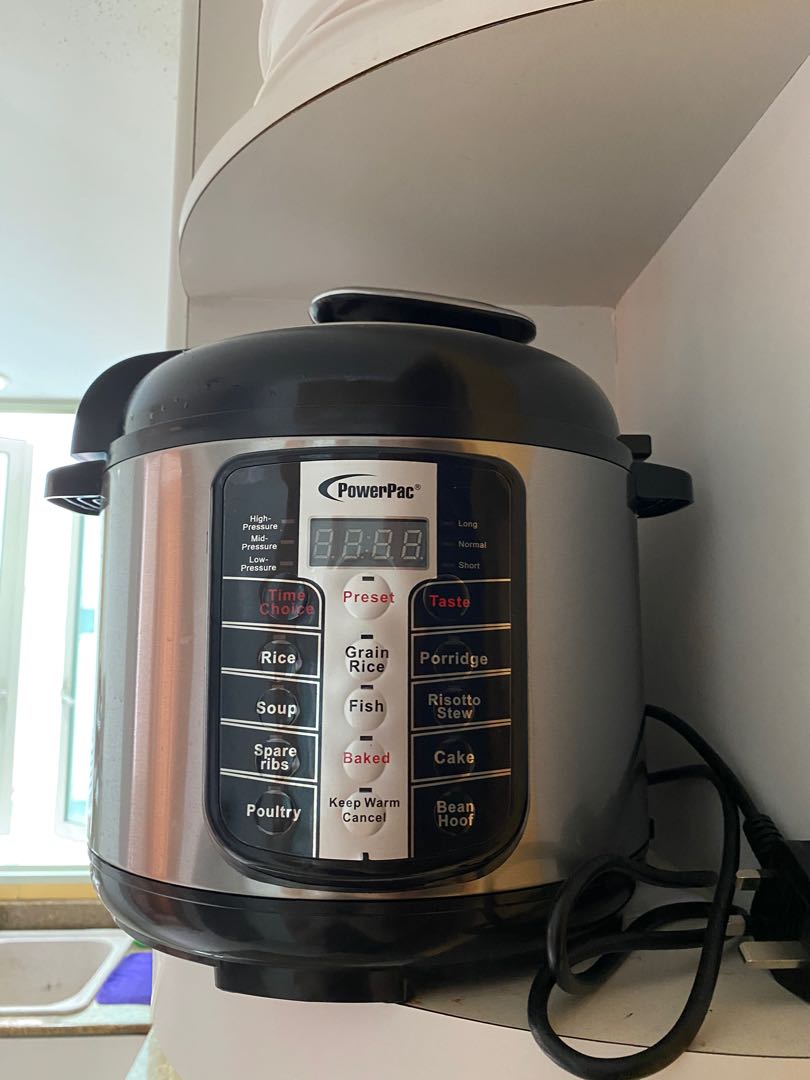 PowerPac Electric Pressure Cooker 4L, TV & Home Appliances, Kitchen