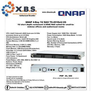QNAP 4-Bay 1U NAS TS-451DeU-2G