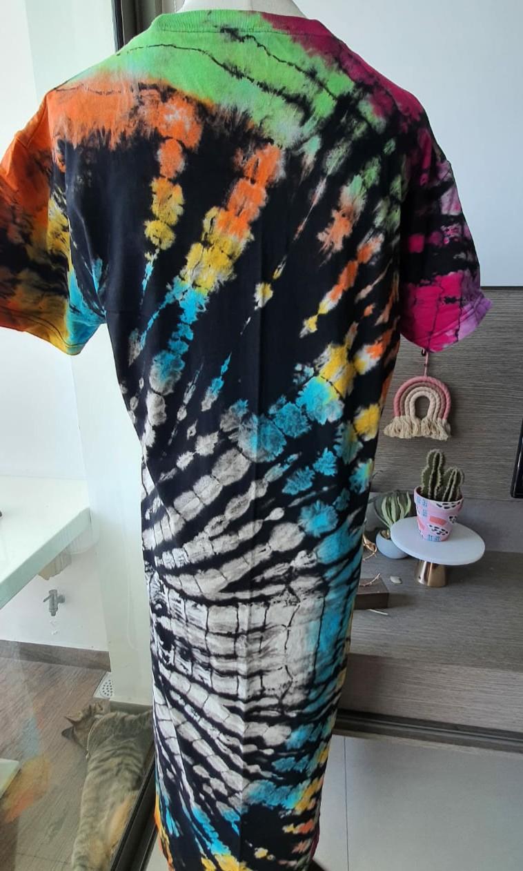 Rainbow Tie Dye T Shirt Dress Women s Fashion Dresses Sets