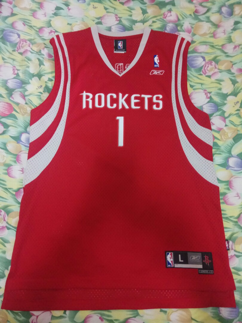 Authentic White Tracy McGrady #1 Houston Rockets Adidas Throwback Jersey S  M L