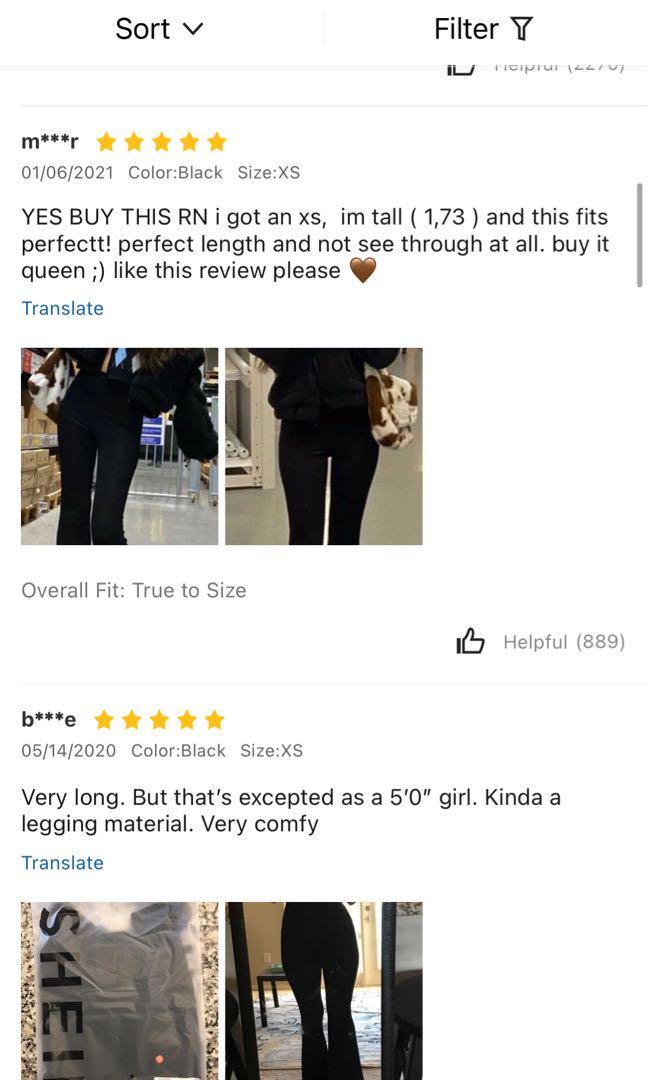 Shein High Rise Solid Black Flare Leggings Pants, Women's Fashion, Bottoms,  Other Bottoms on Carousell