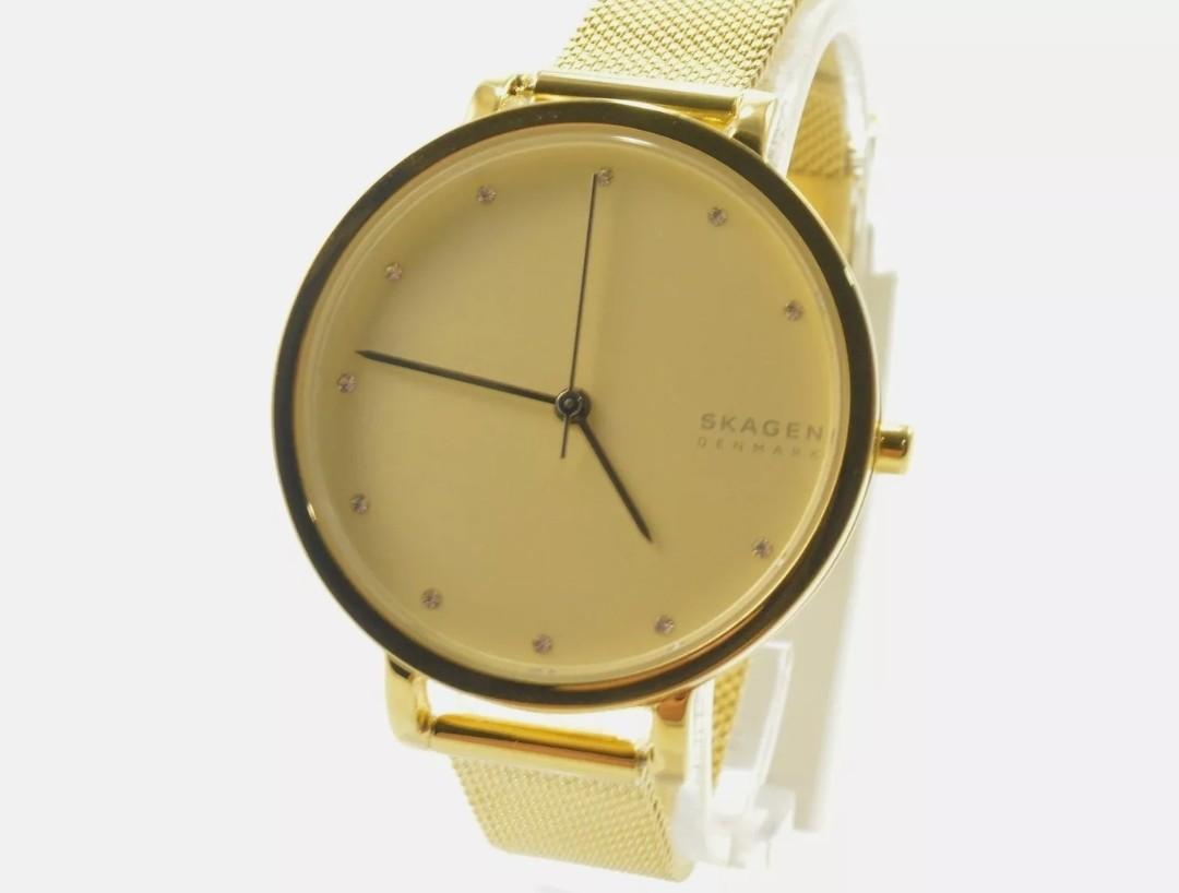 Skagen SKW7206 Hagen Three Hand Gold Tone Steel Mesh Ladies Watch