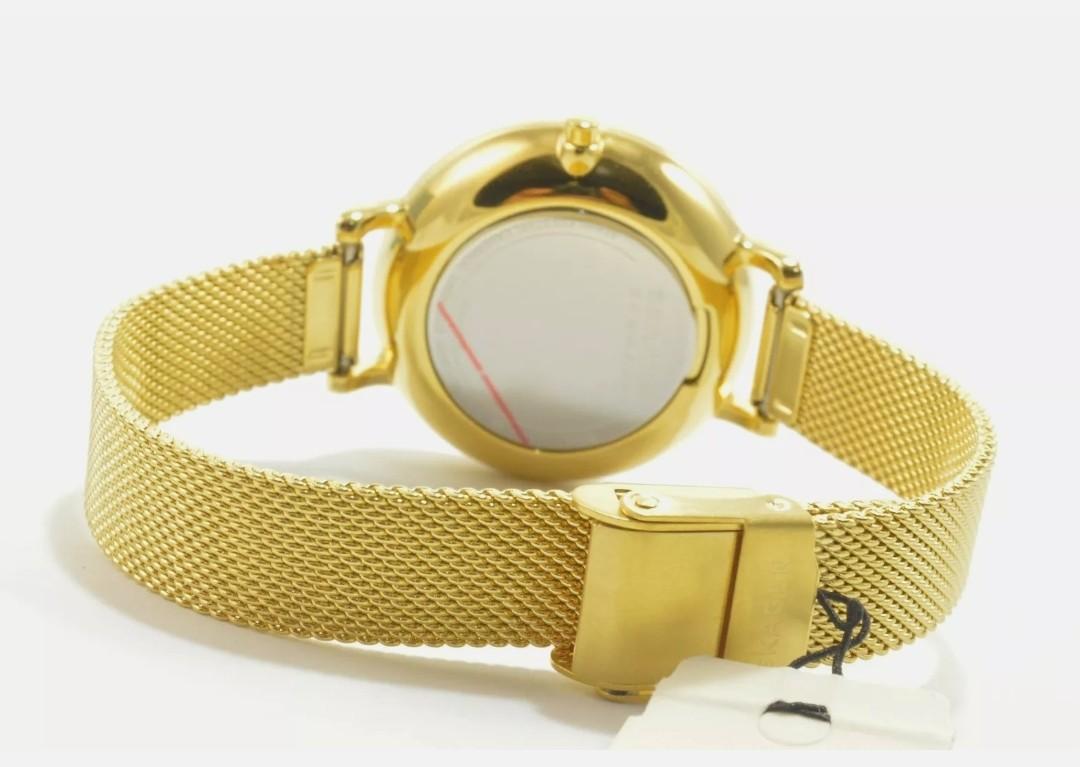Skagen SKW7206 Hagen Three Hand Gold Tone Steel Mesh Ladies Watch