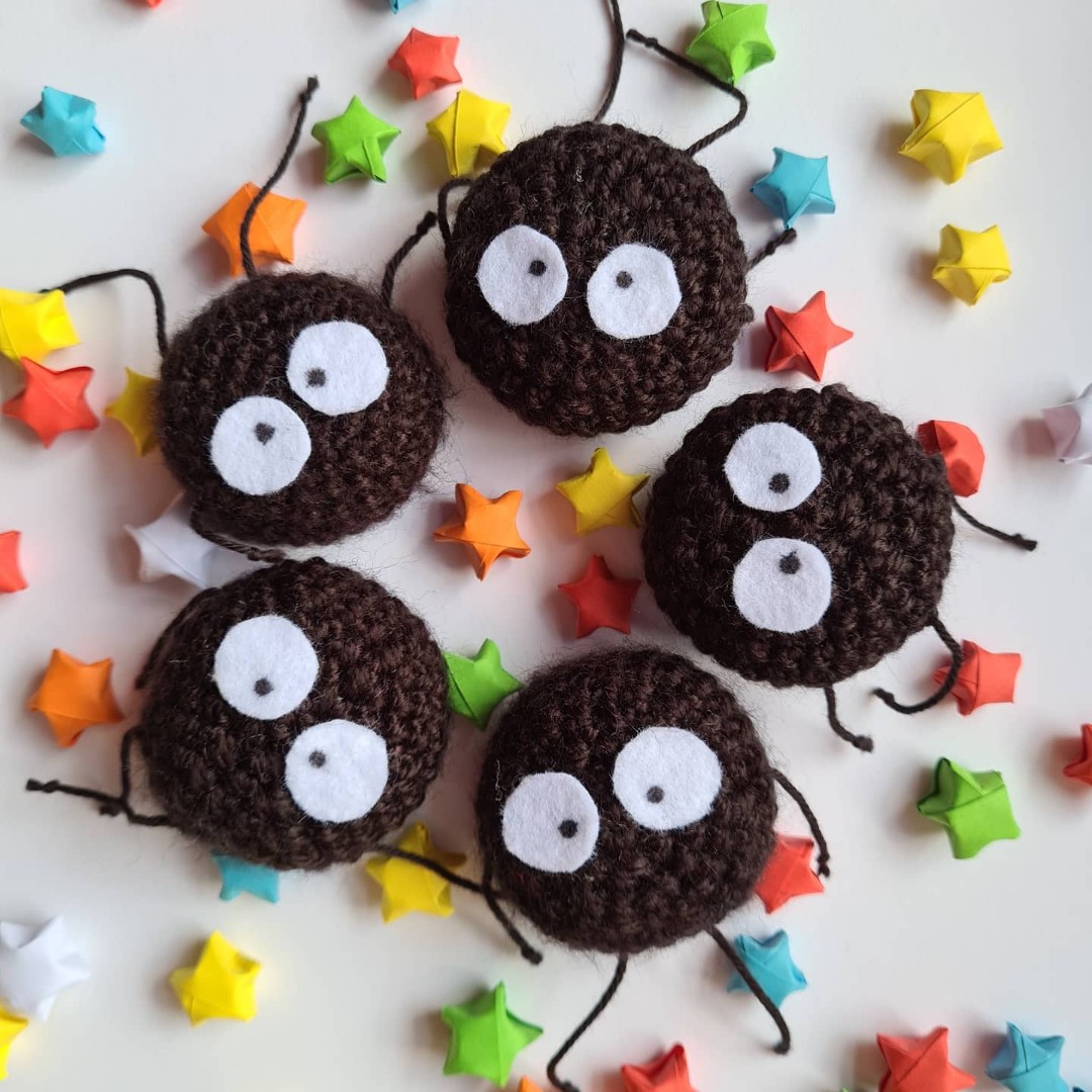 Soot sprite crochet keychain (Ghibli), Hobbies & Toys, Stationery