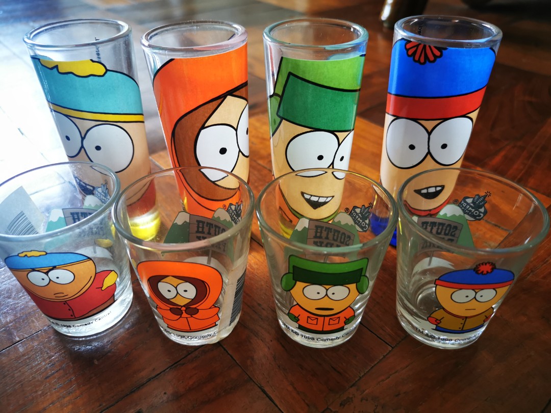 South Park shot glasses, Furniture & Home Living, Kitchenware