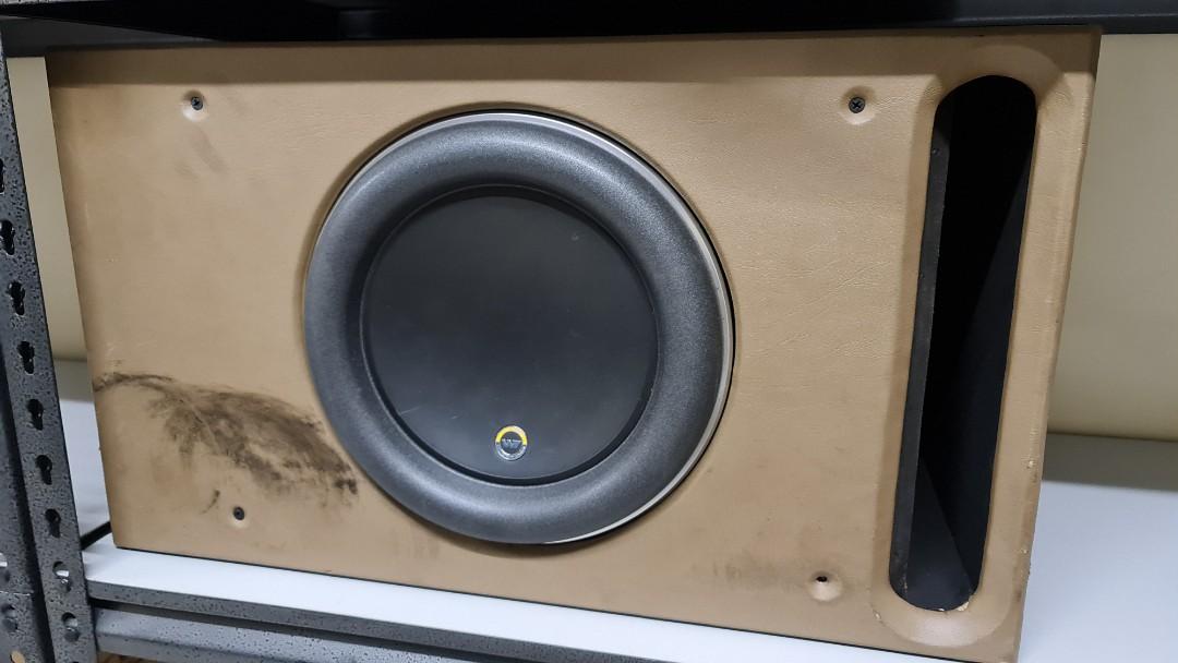 Subwoofer Speaker Jl Audio 10w7 With Ported Box Car Parts Accessories Audio Video Alarm And Other Electronic Accessories On Carousell
