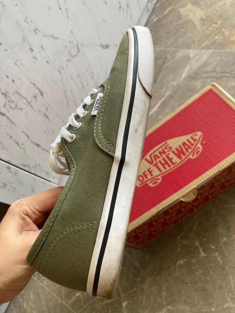 Vans authentic lo pro olivine discount