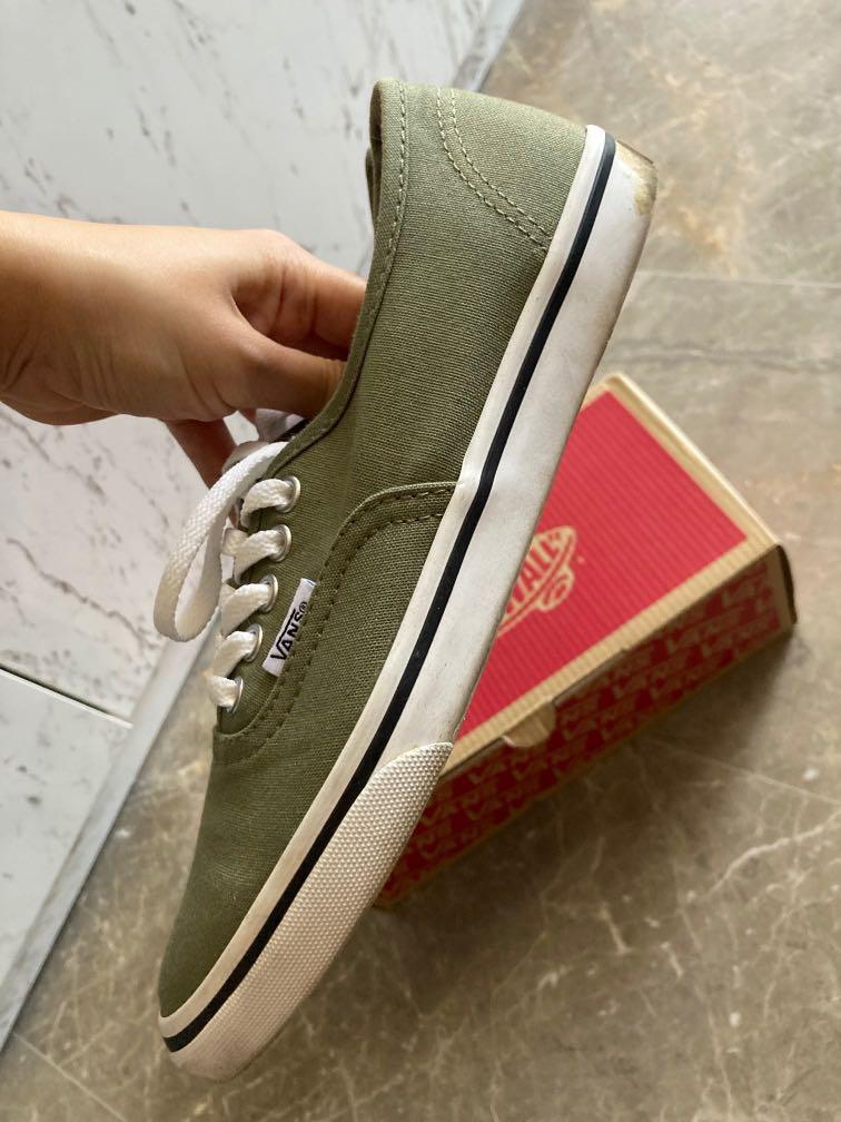 Super Condition Authentic Vans Lo Pro Women s Sneakers Olivine