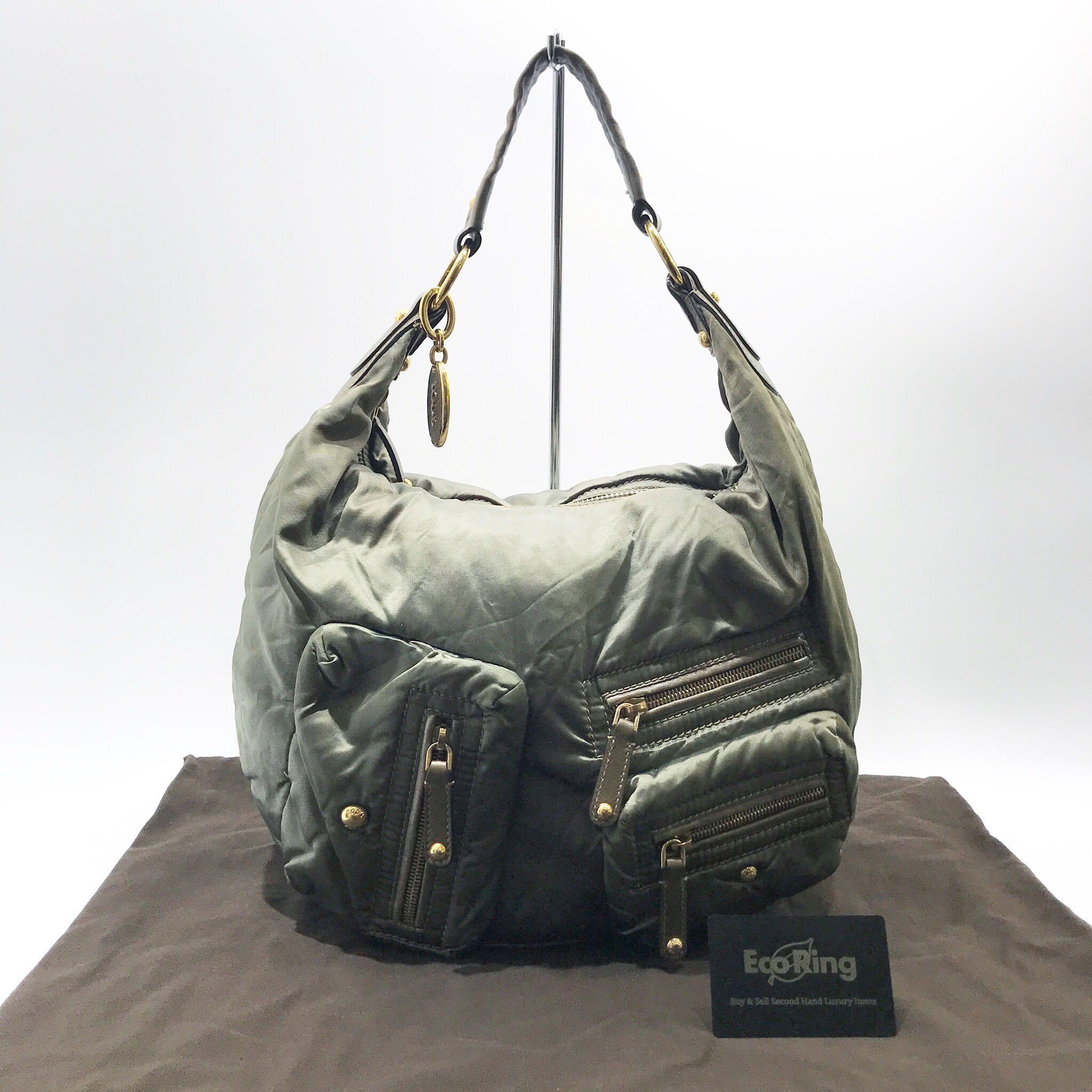 TODS NYLON GREEN ONE SHOULDER BAG 217010412