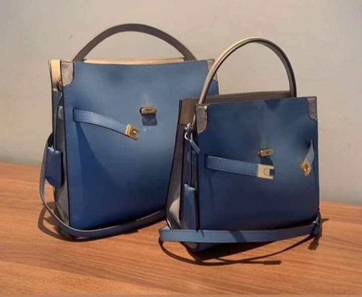 Tory Burch Lee Radziwill Double Bag in Blue