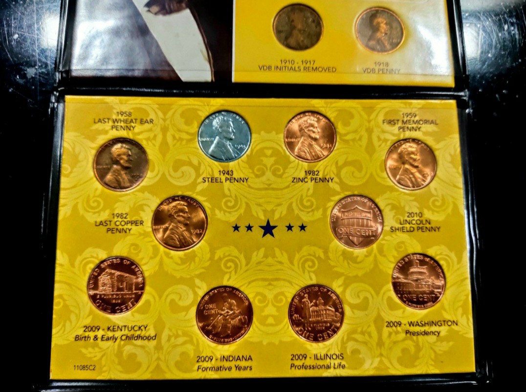 US Complete Lincoln Penny Design Collection Coin Set(1), Hobbies & Toys