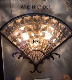 vintage Crystal Fan-Shape wall lamp light